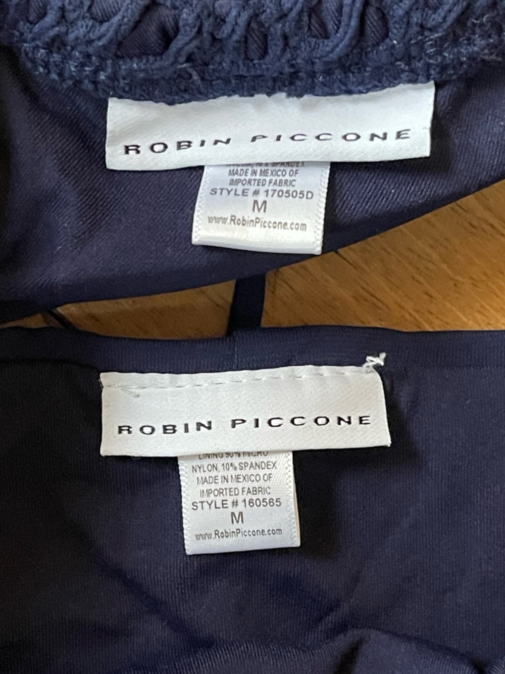 Robin Piccone Sophia Crochet Halter Bikini Set Navy Blue Medium - Picture 6 of 14